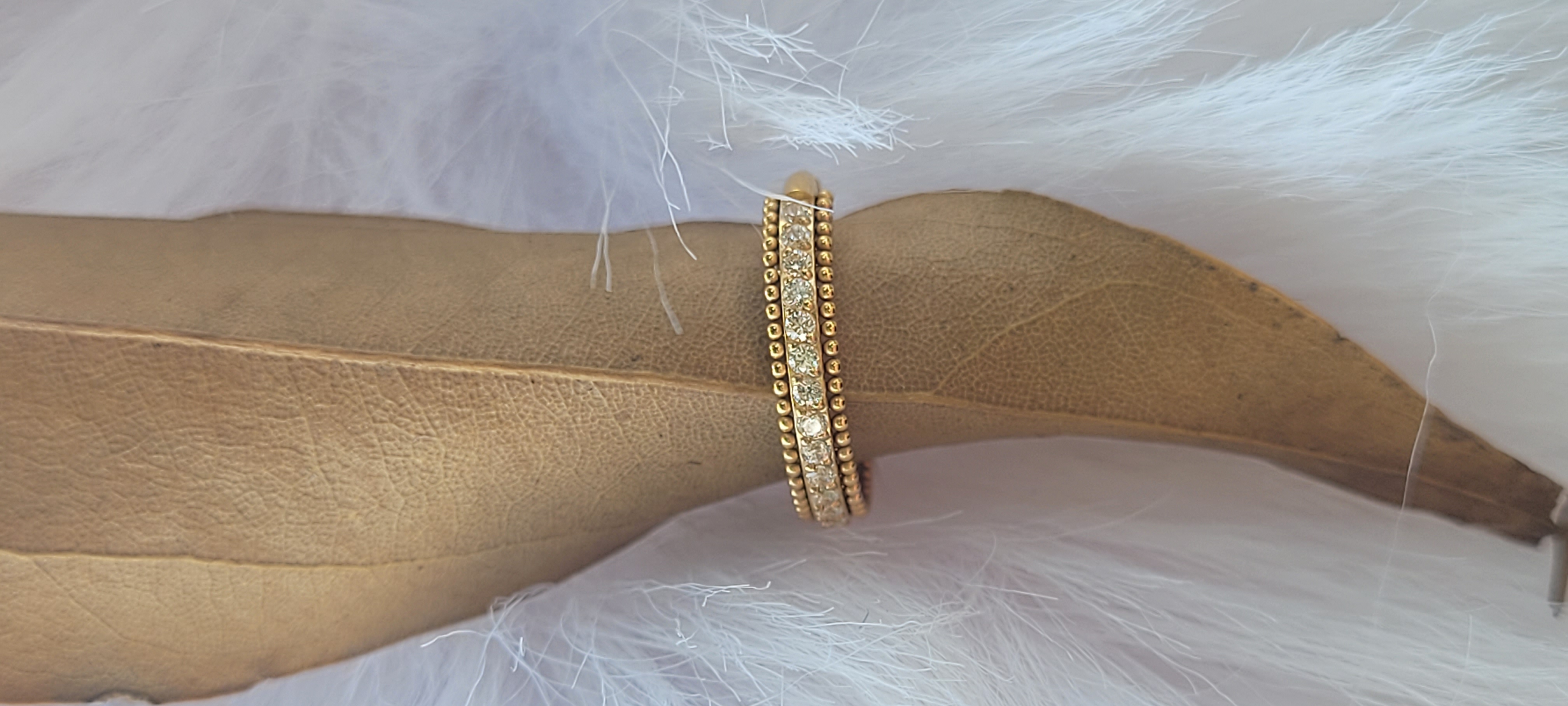 Argolas segmentadas em titânio PVD Gold